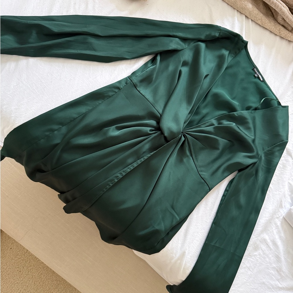 Elegant Green Satin Fashionnova dress
